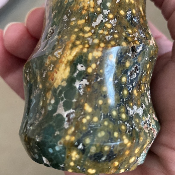 🔥OCEAN JASPER PAIR🔥. Old stock/ early OJ. 5” & 4.25” tall x 1.5” wide. PRETTY - Picture 11 of 17